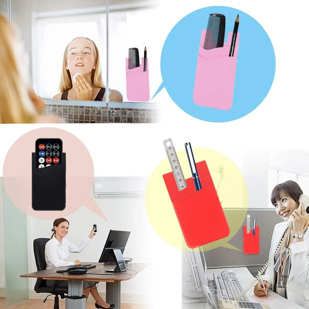 Phone Card Holder Silicone Stick-On Wallet