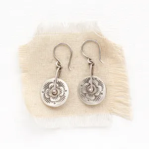 Pinned Columbine Disc Earrings
