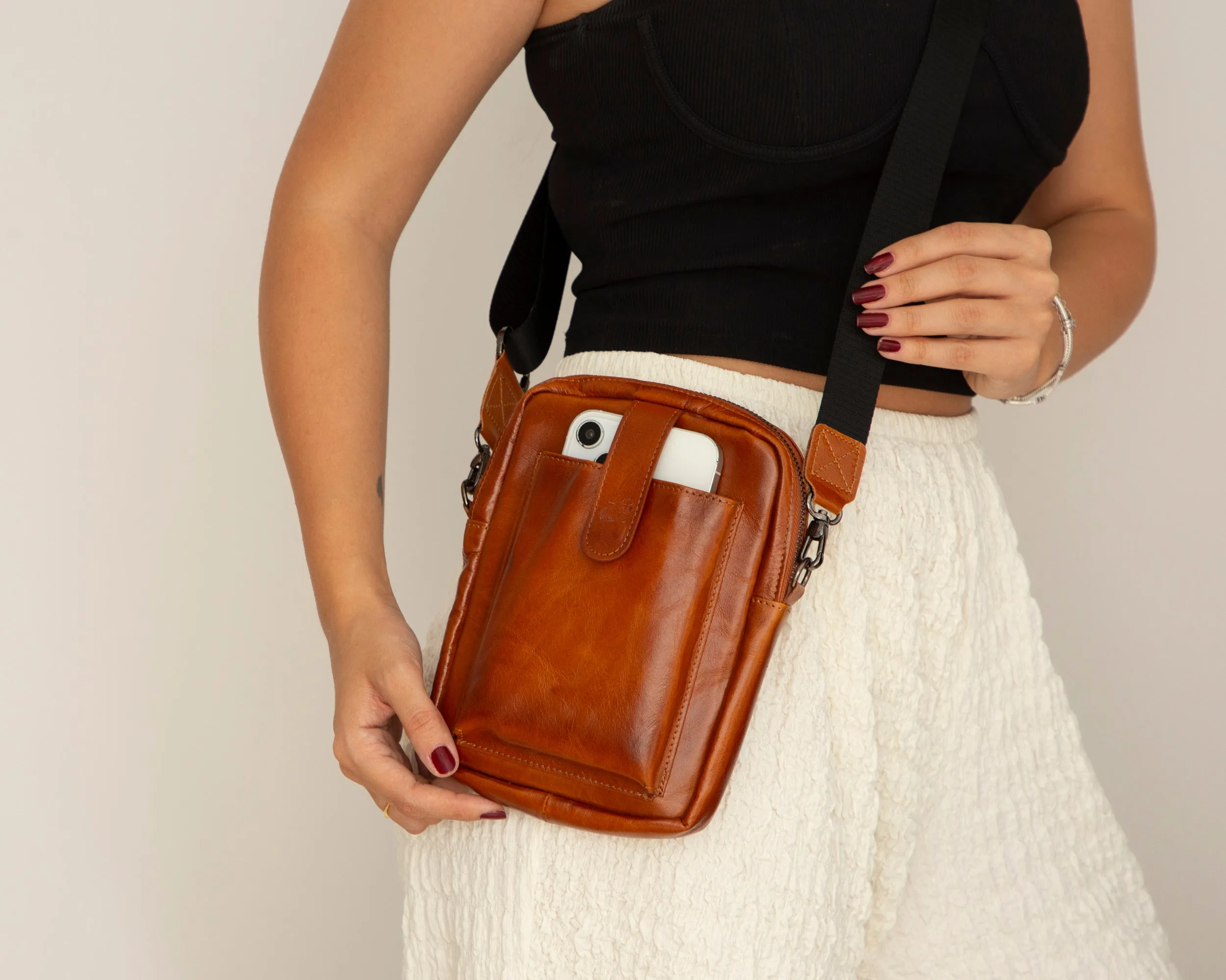 Pisa Genuine Leather Crossbody Bag