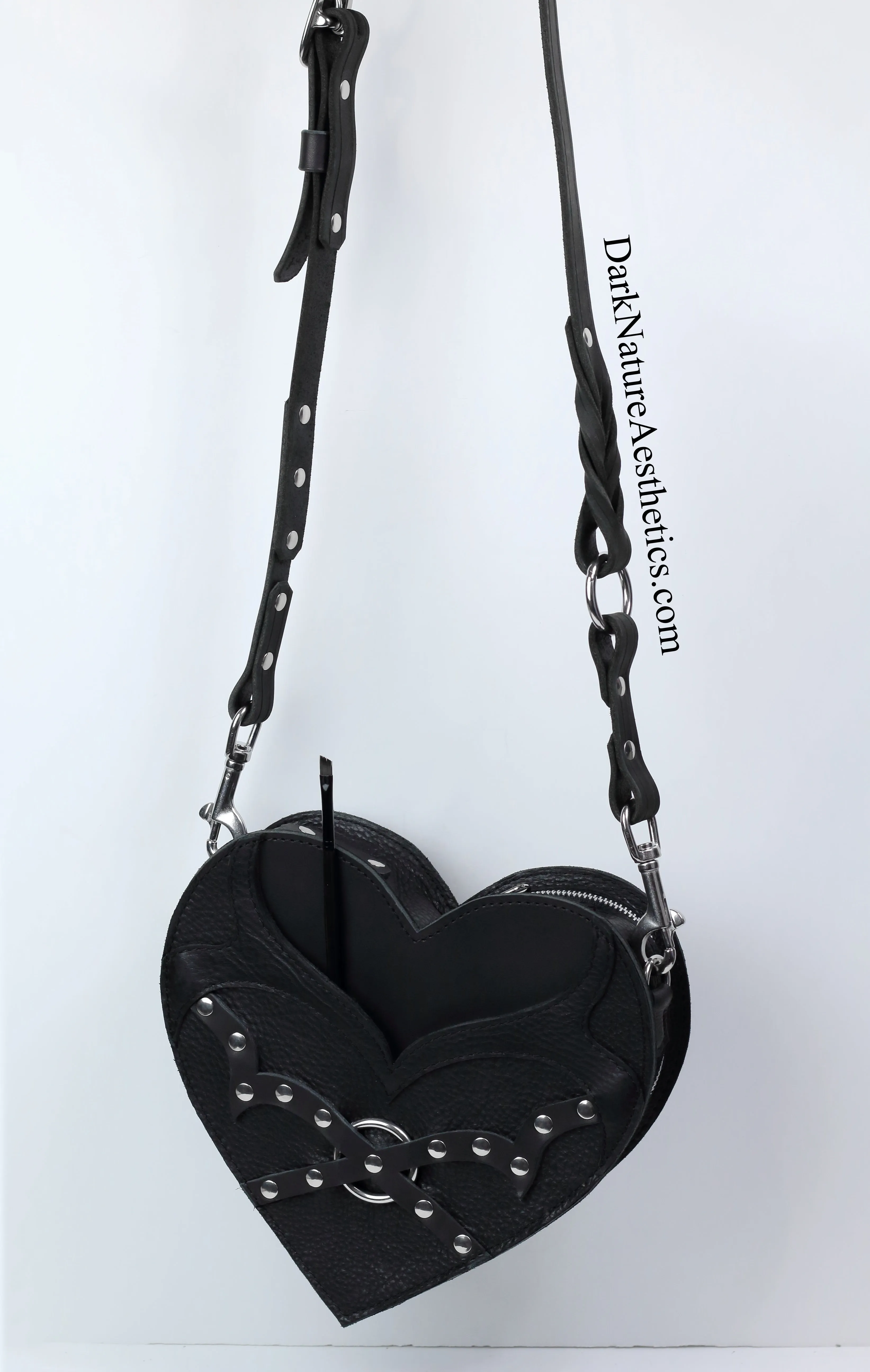 Pitch Black "Breaking Heart" Shoulder Bag