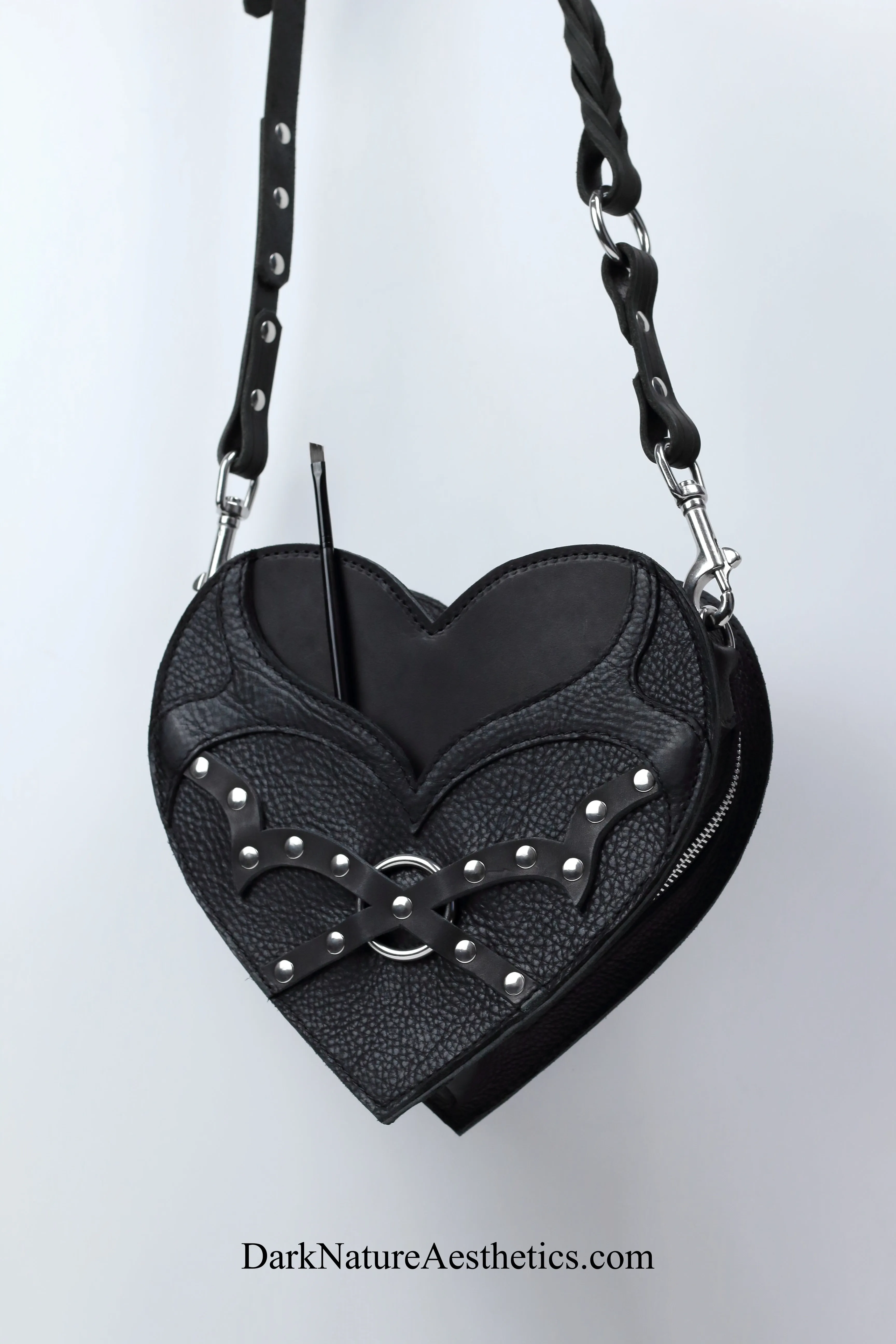 Pitch Black "Breaking Heart" Shoulder Bag