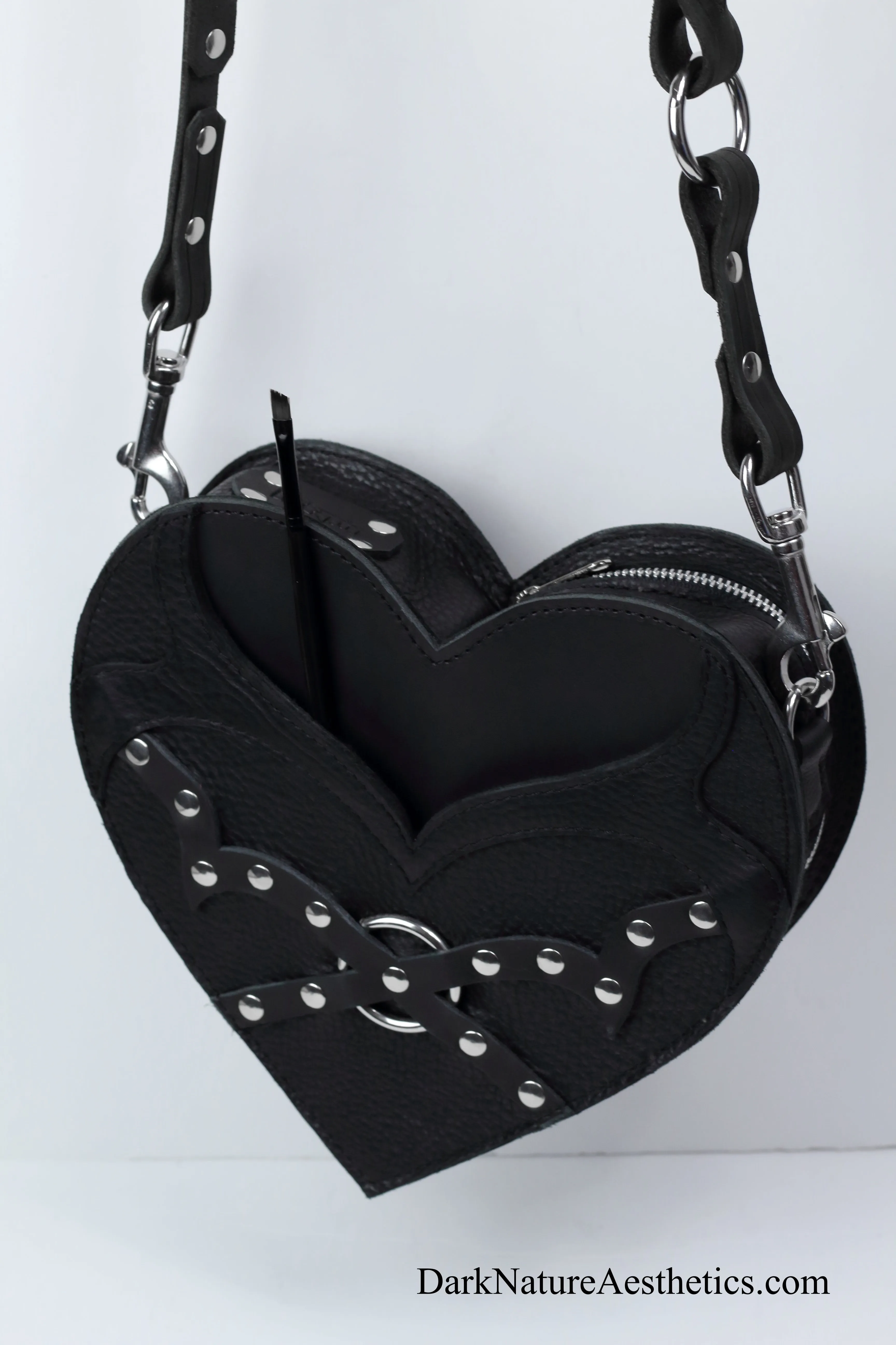 Pitch Black "Breaking Heart" Shoulder Bag