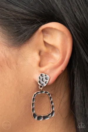 Playfully Primitive - Copper Clip On Earrings