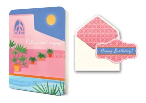 Poolside Birthday Deluxe Greeting Card