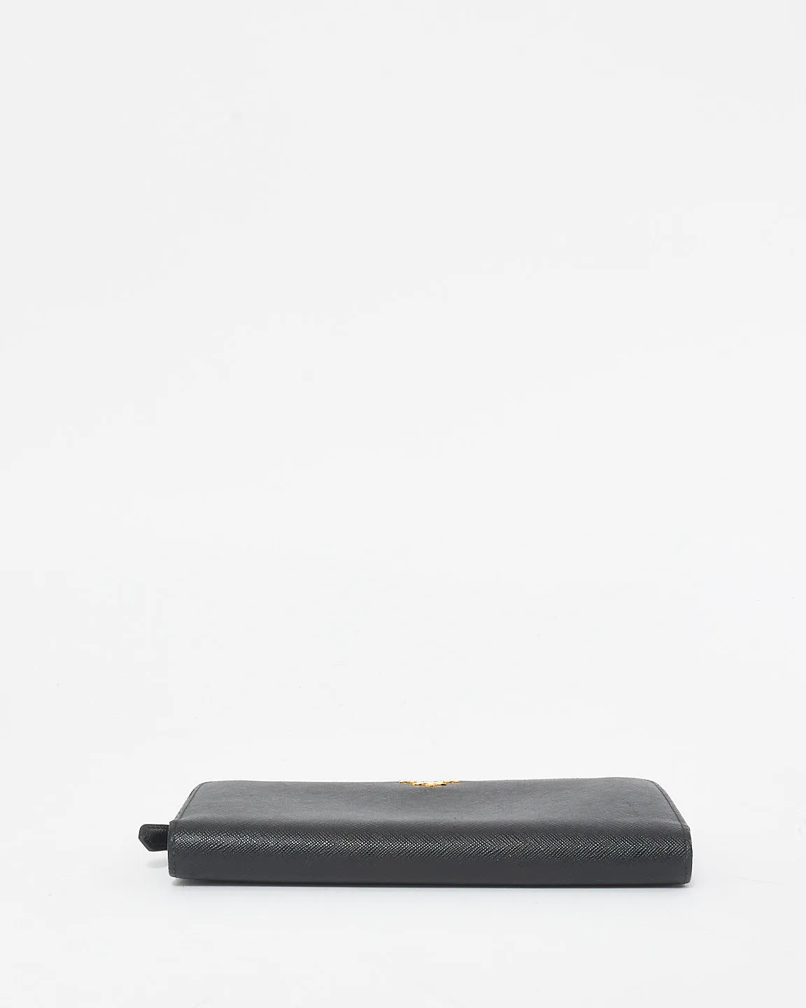 Prada Black Saffiano Leather Long Bi Fold Wallet