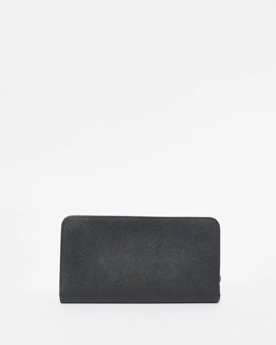 Prada Black Saffiano Leather Long Bi Fold Wallet