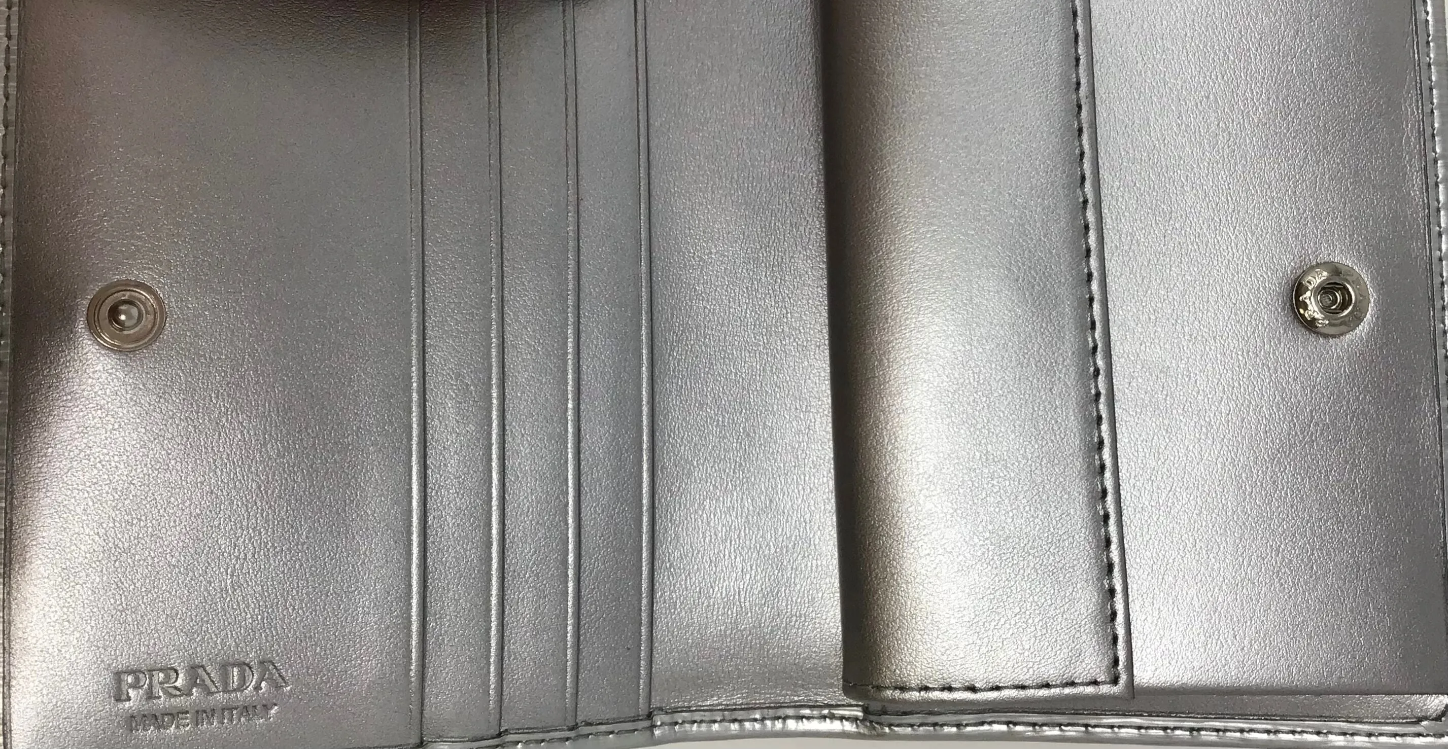 Prada WB! 'Portafoglio' Patent Leather Fold Wallet