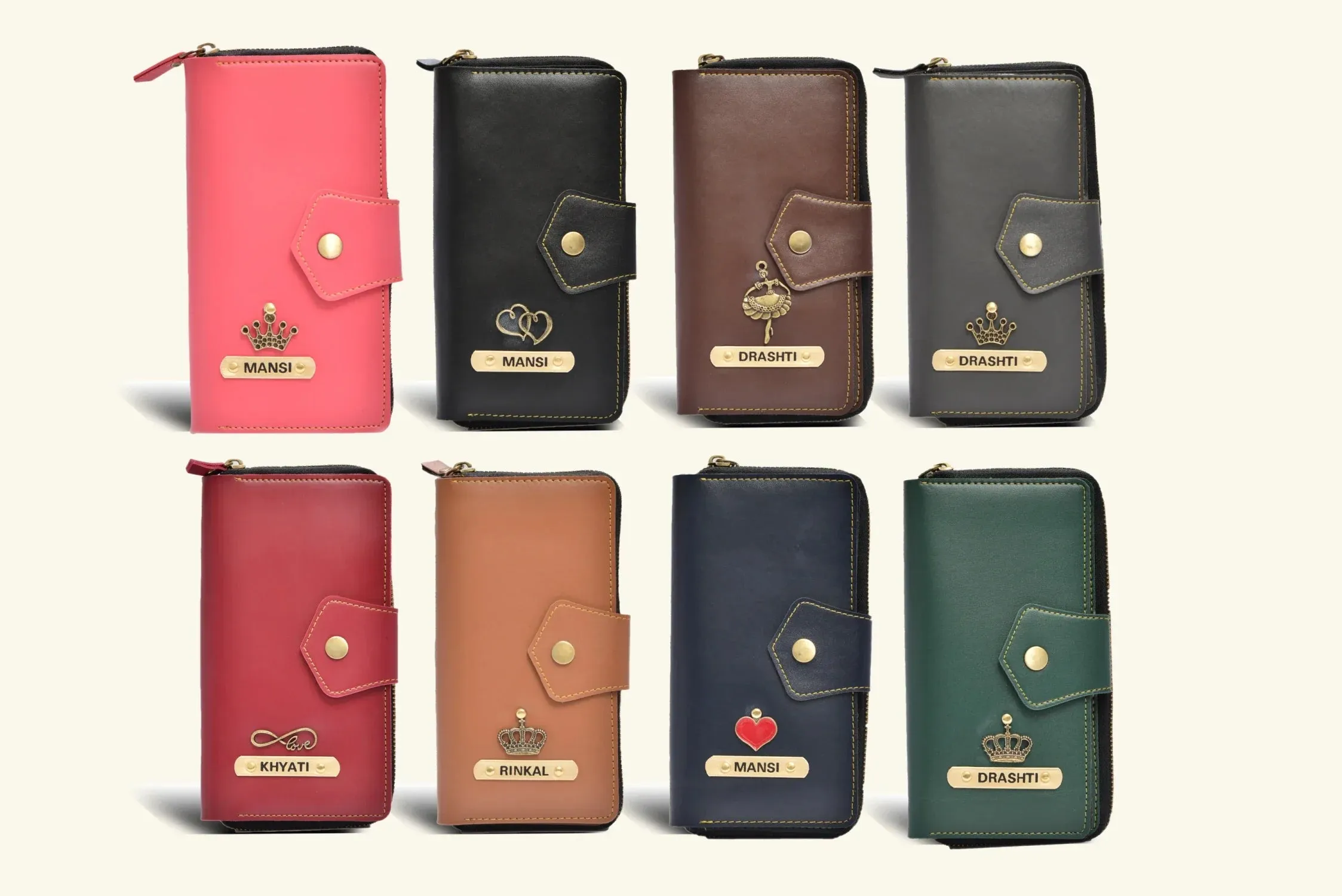 Premium Lady Wallet & Men's Wallet & Personalised Couple Rainbow Classic WaterBottle - Royal Blue