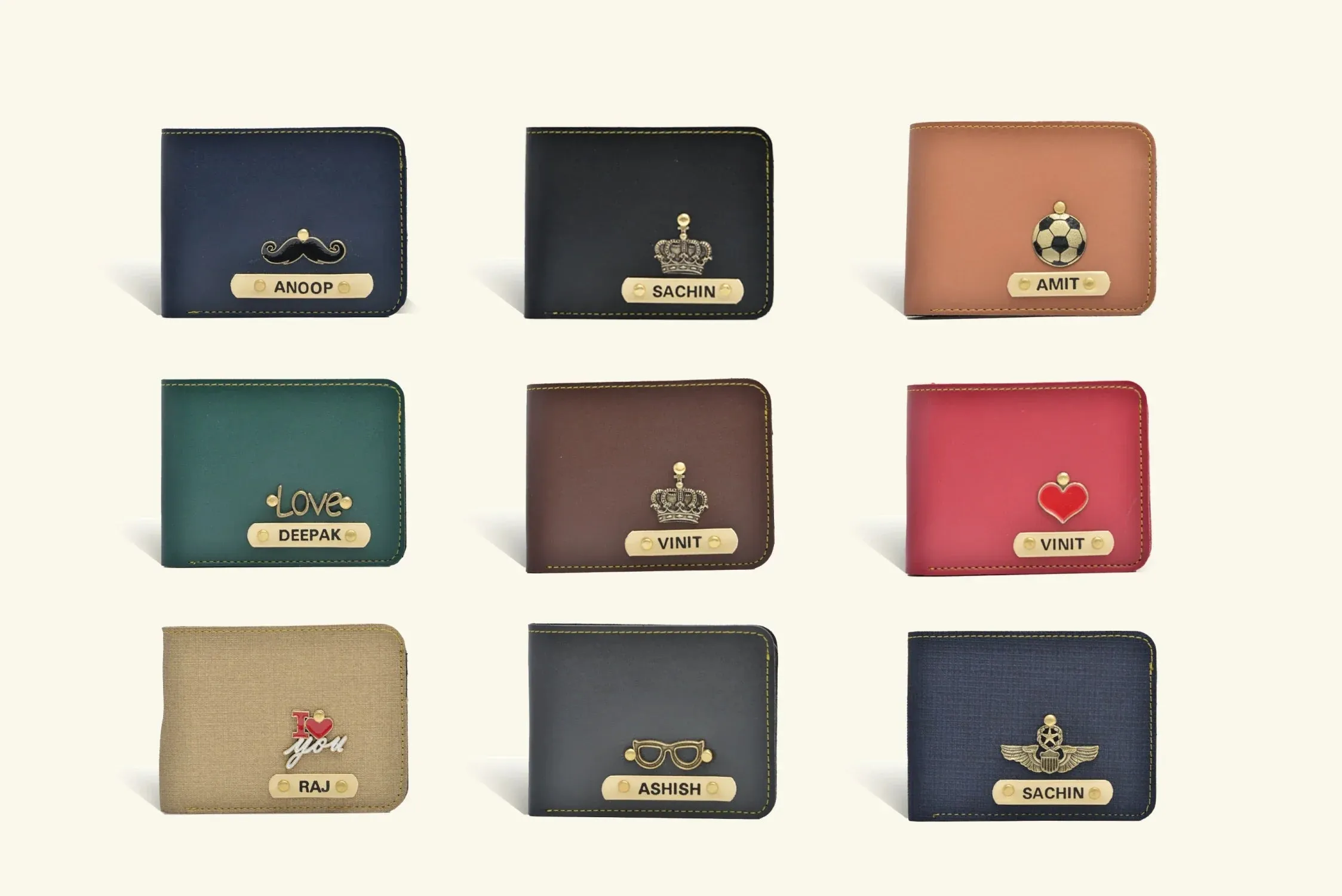 Premium Lady Wallet & Men's Wallet & Personalised Couple Rainbow Classic WaterBottle - Royal Blue