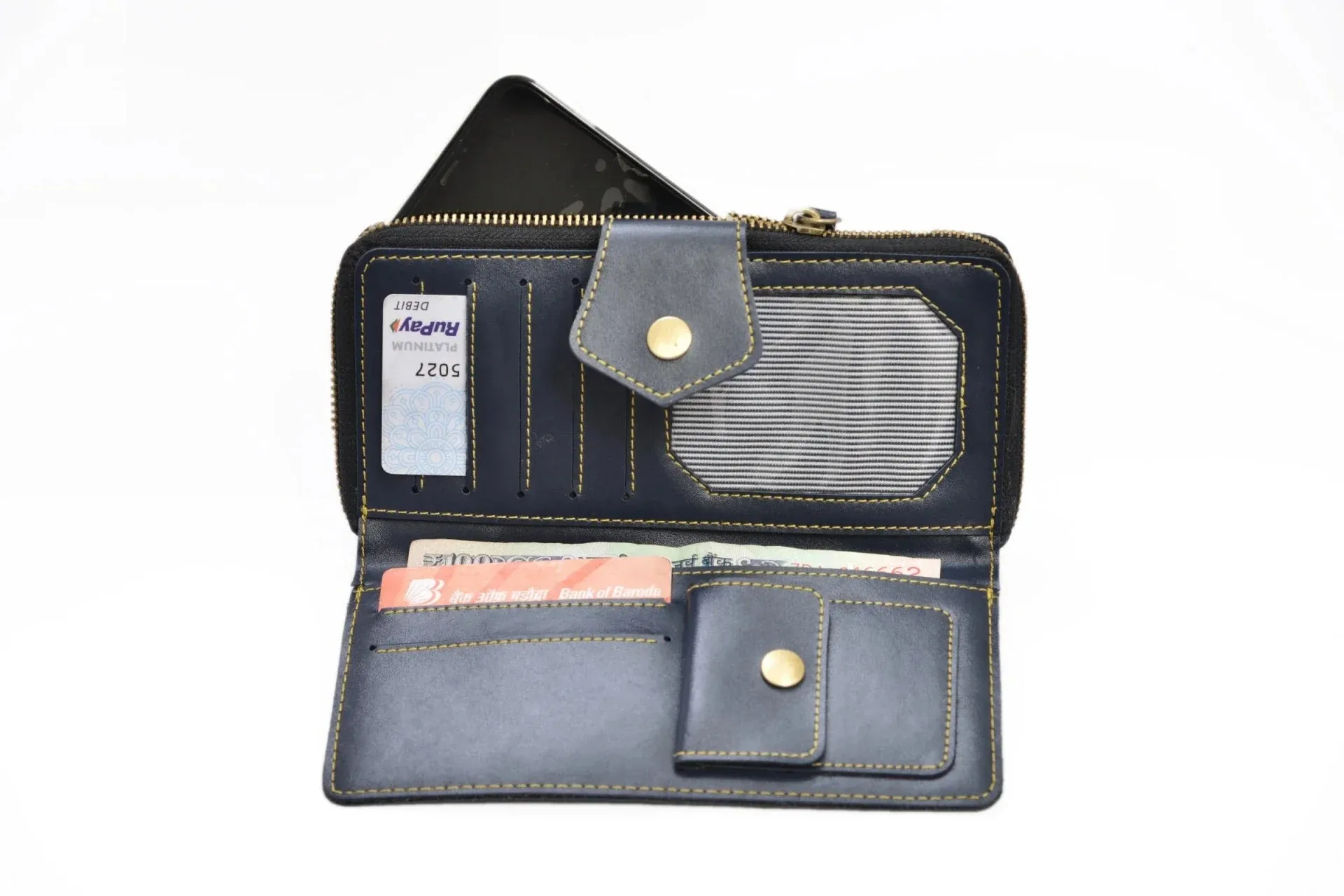 Premium Lady Wallet & Men's Wallet & Personalised Couple Rainbow Classic WaterBottle - Royal Blue