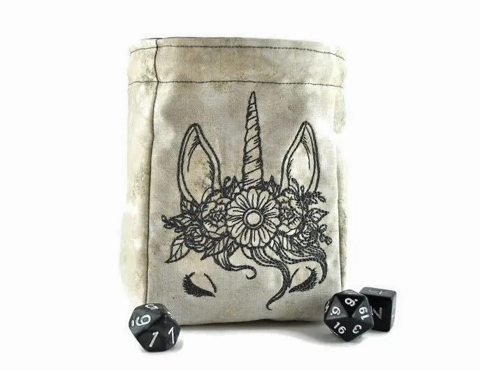 Pretty unicorn dice bag