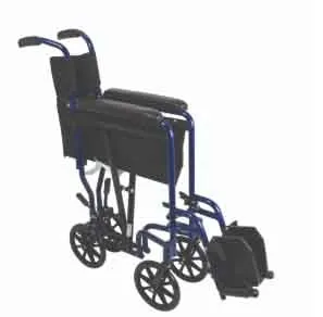 ProBasics Aluminum Transport Chair with Footrests, Blue (1EA)