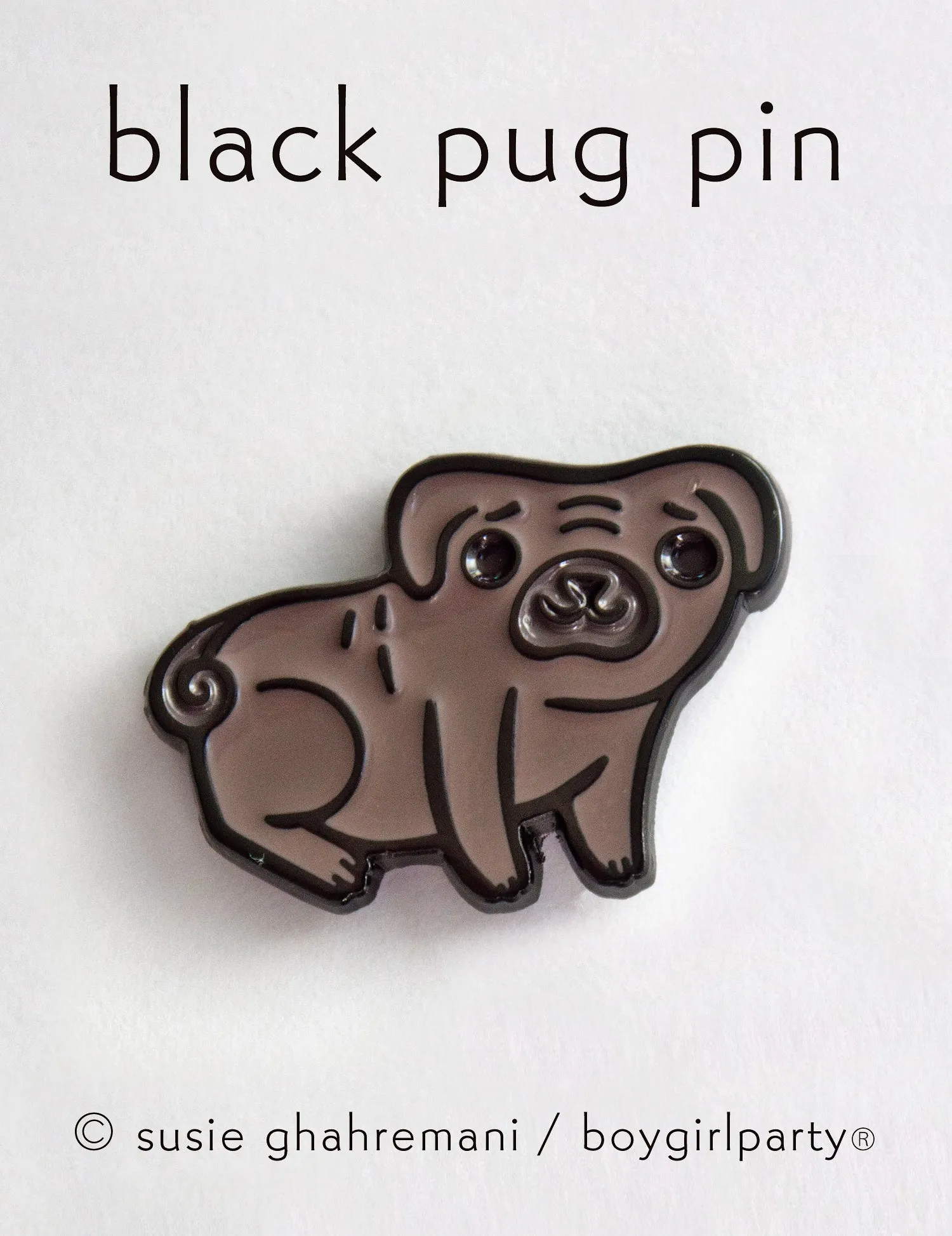 Pug Dog Enamel Pin - Pug Enamel Pin - Dog Lapel Pin
