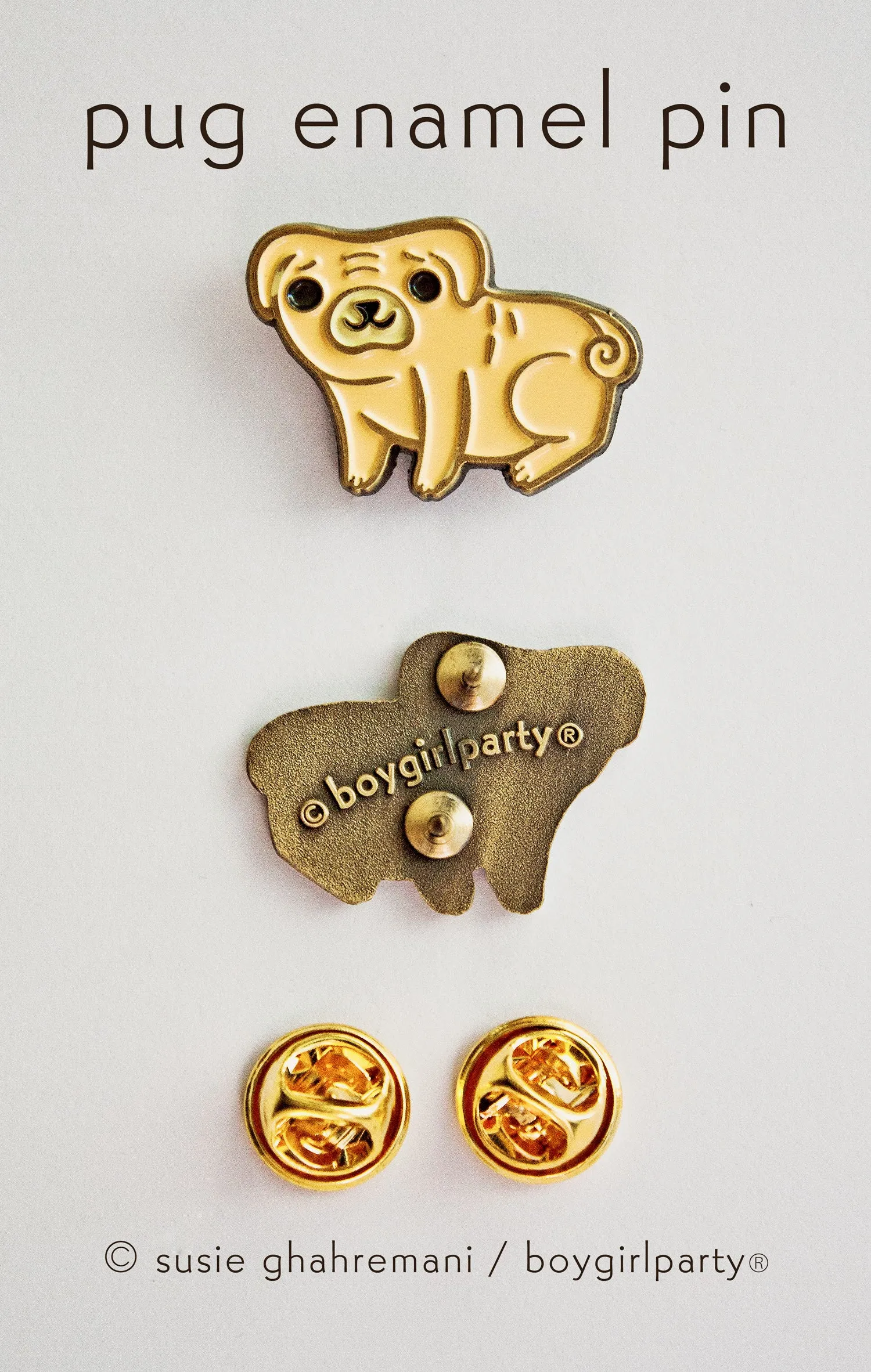 Pug Dog Enamel Pin - Pug Enamel Pin - Dog Lapel Pin