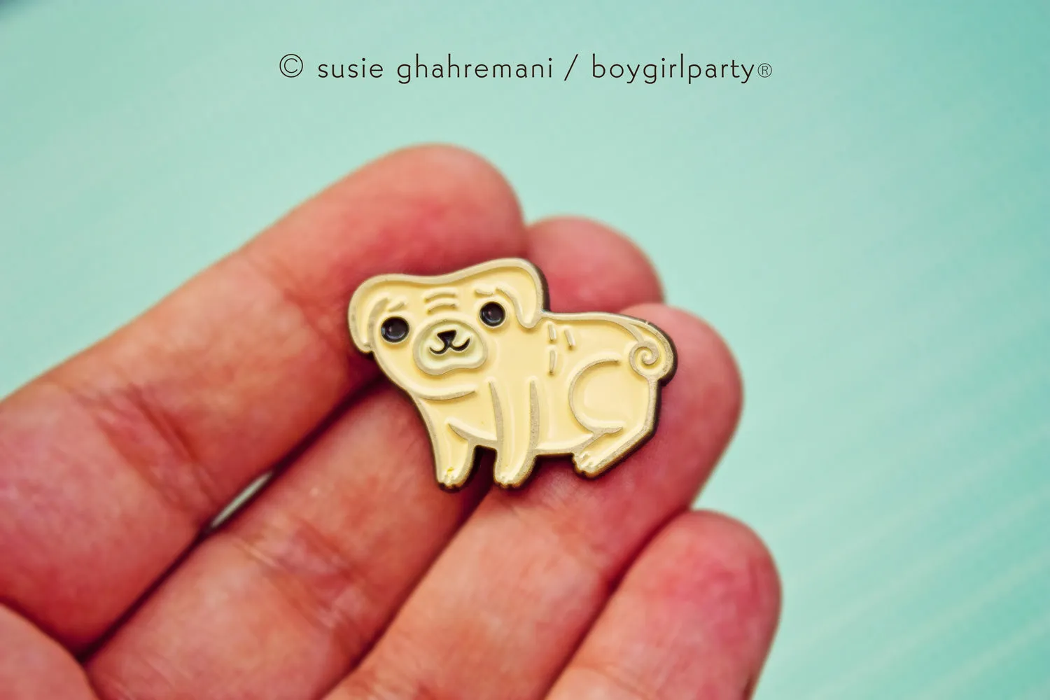Pug Dog Enamel Pin - Pug Enamel Pin - Dog Lapel Pin