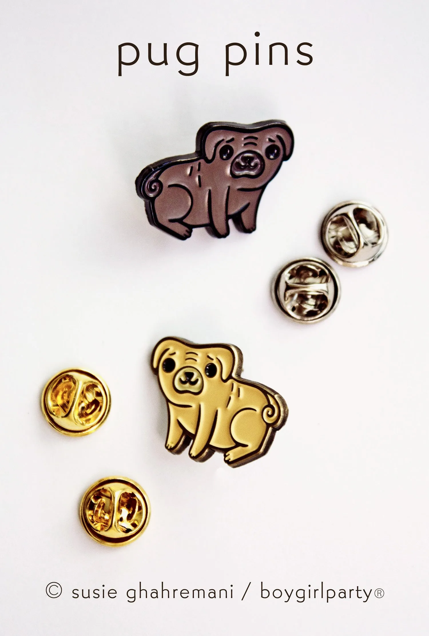 Pug Dog Enamel Pin - Pug Enamel Pin - Dog Lapel Pin