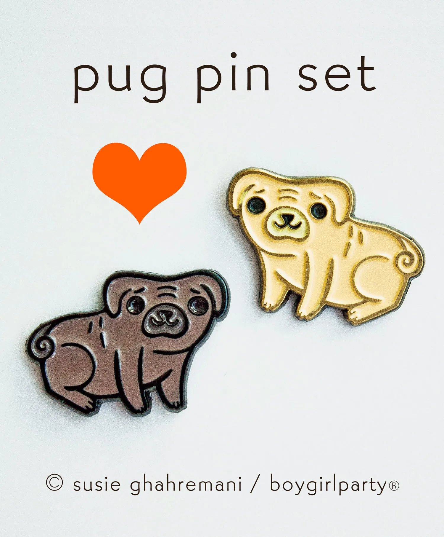 Pug Dog Enamel Pin - Pug Enamel Pin - Dog Lapel Pin
