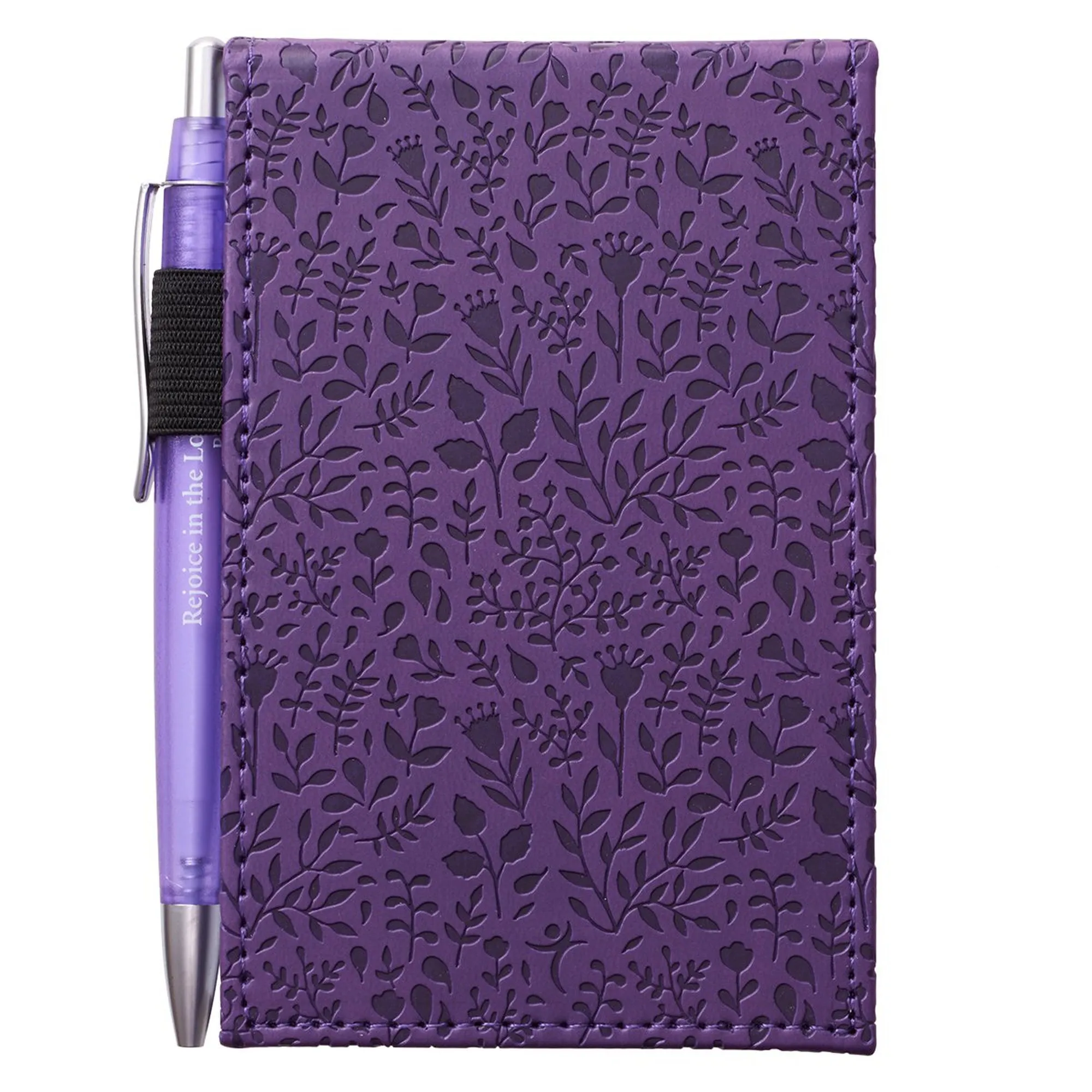 Purple LuxLeather pocket Notepad with Pen
