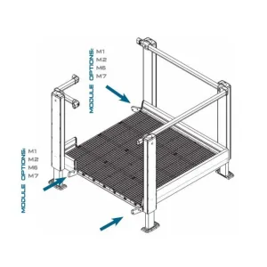 QRamp Module 3: 4' x 4' 90 Degree Platform