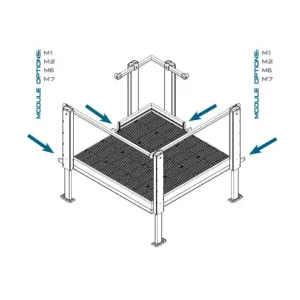 Qramp Module 8: 5' x 5' 90 Degree Platform
