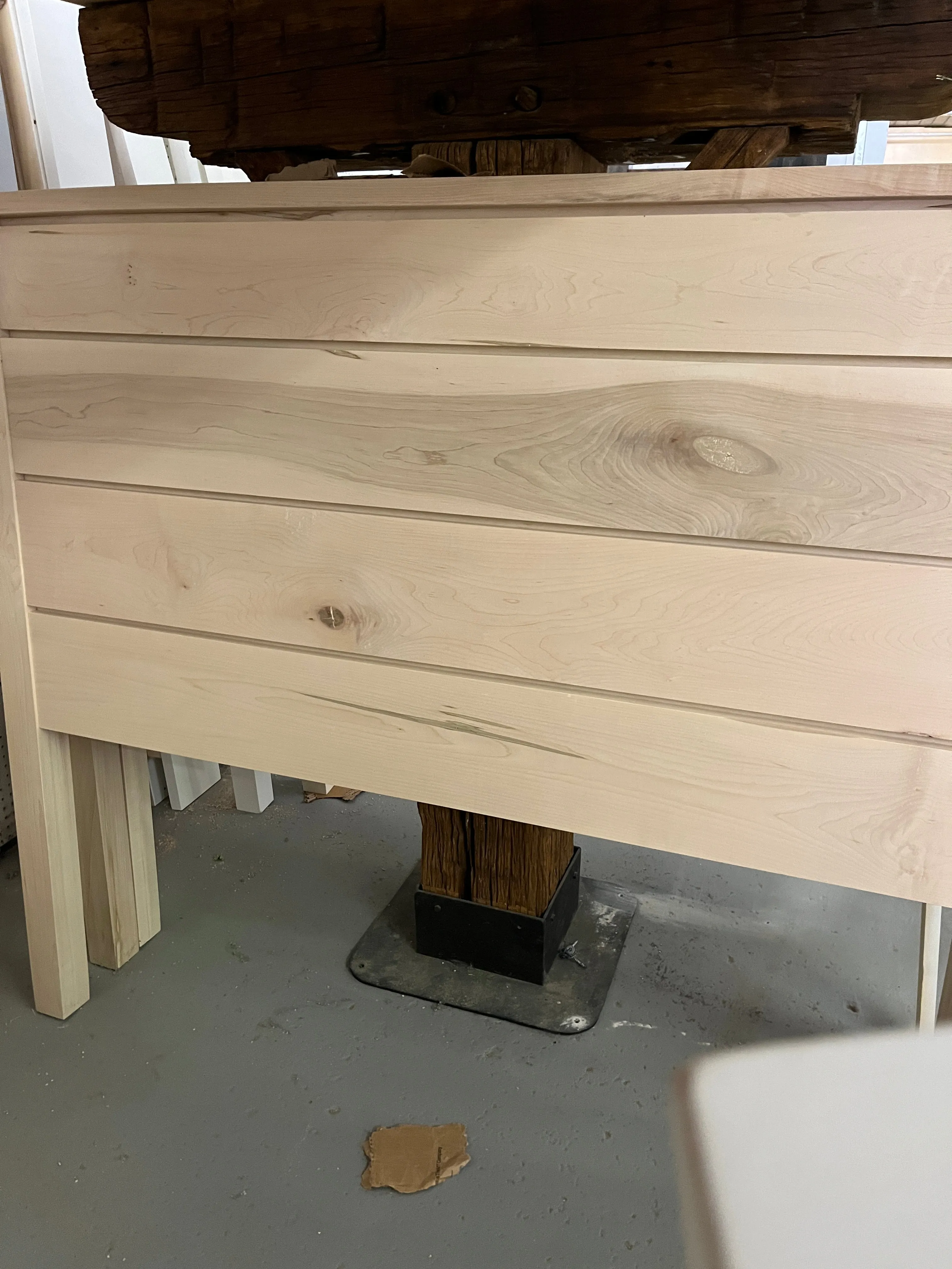 Queen Shiplap Bed- UNPAINTED