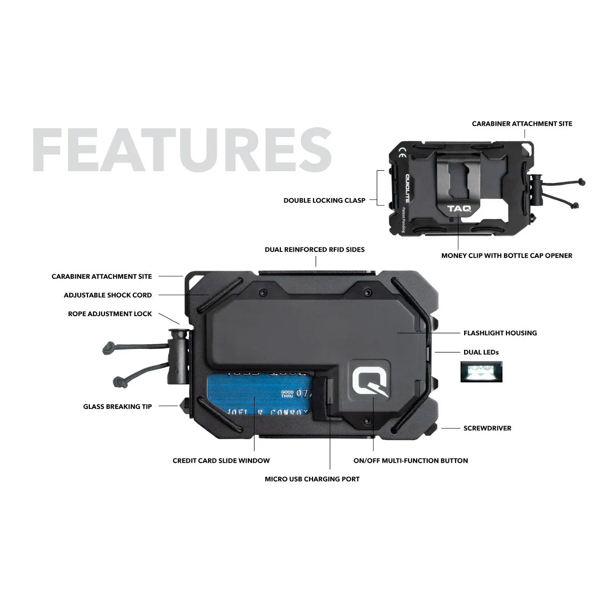 Quiqlite TAQ Wallet Blue