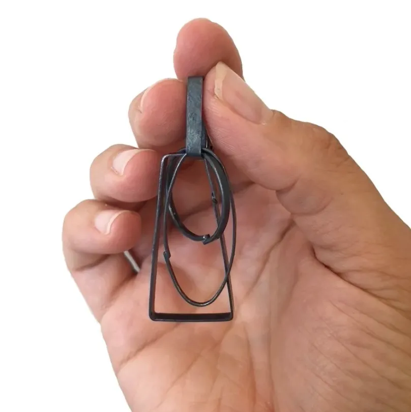 "Oxidized Silver Clip-On"