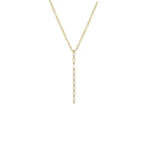 Rachel Reid Diamond Stick Drop Necklace