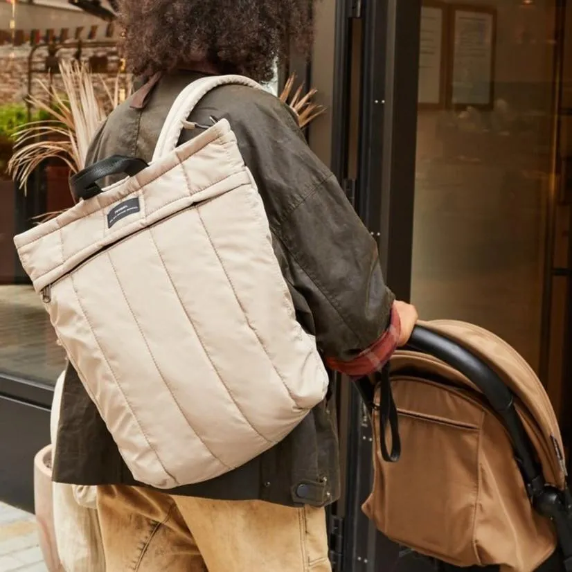 RAE Eco Changing Backpack with Changing Mat (Taupe)