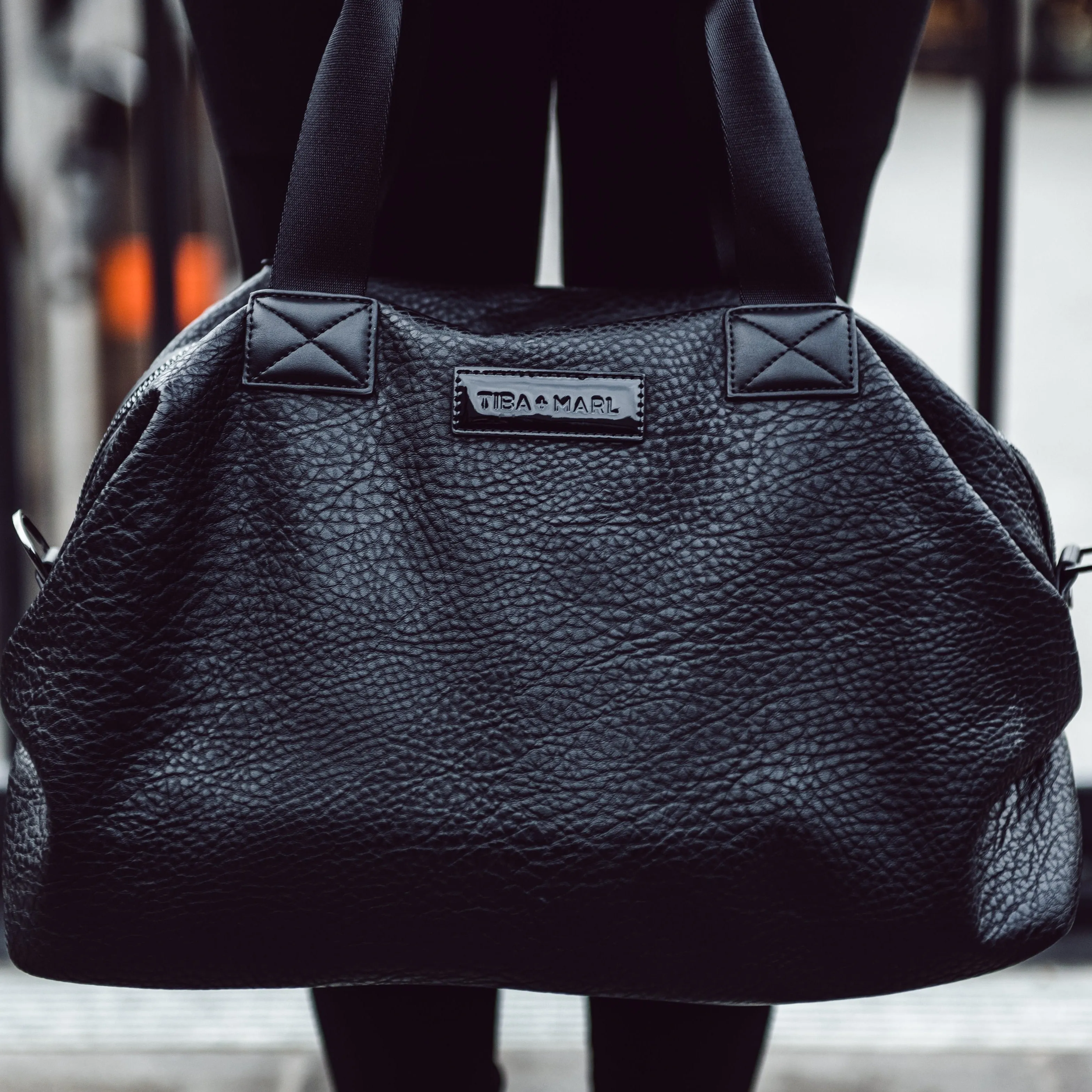 Raf Vegan Leather Holdall Baby Changing Bag (Black)