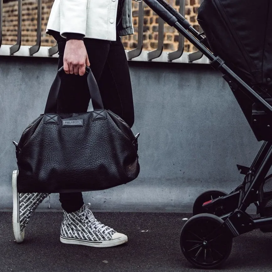 Raf Vegan Leather Holdall Baby Changing Bag (Black)