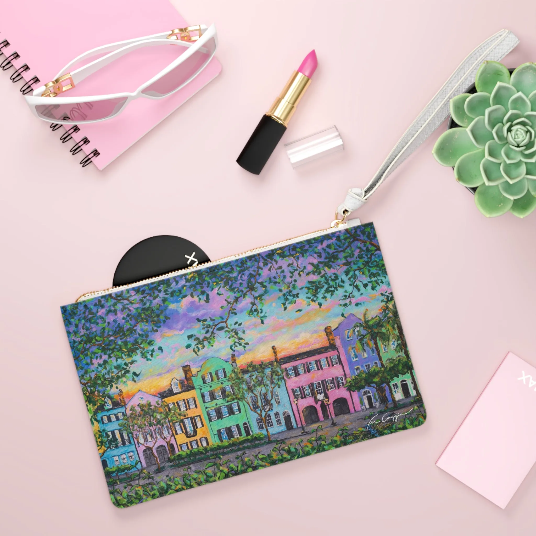 Rainbow Row, Rainbow Sky Clutch Bag