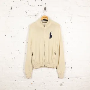Ralph Lauren Knit Zip Up Jacket - Cream - XL