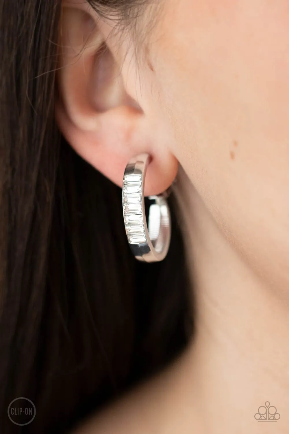 Ready, Steady, GLOW - White Clip-On Earring