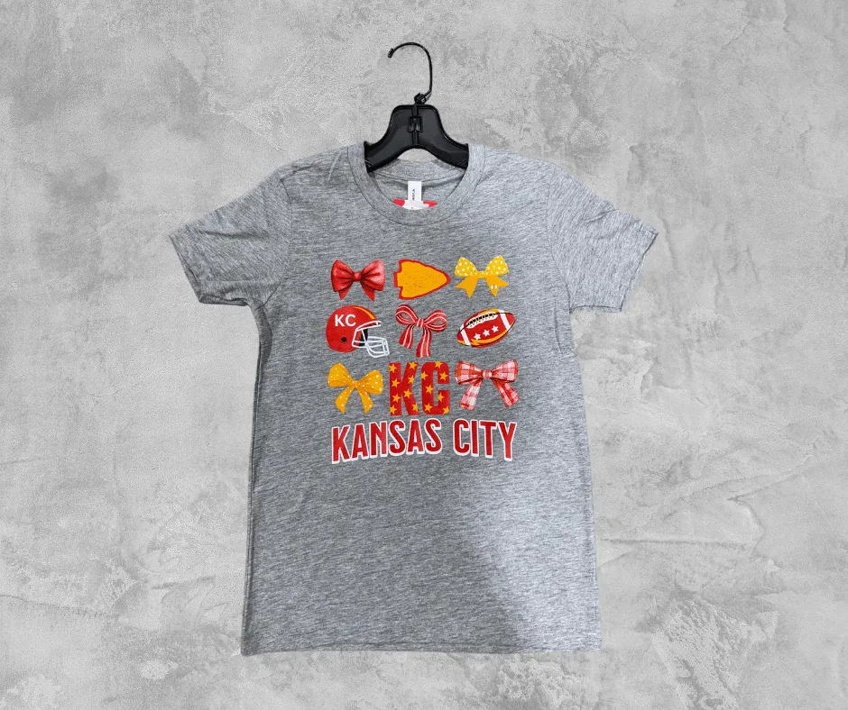 READY TO SHIP - Kansas City Bows Grey Tee (FINAL SALE)