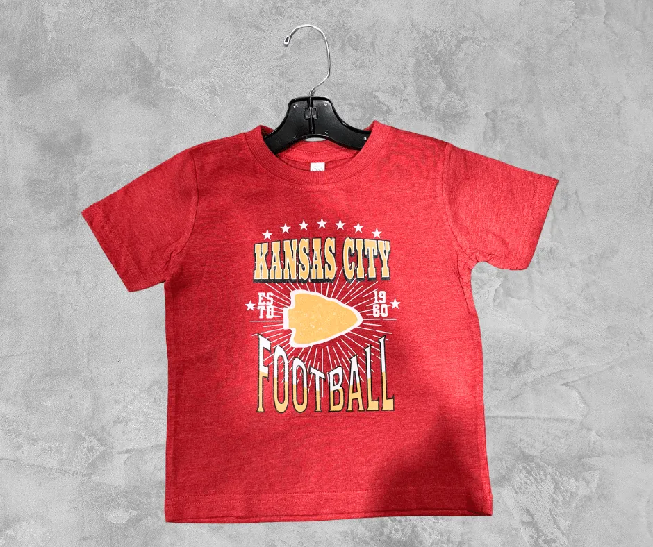 READY TO SHIP - Kansas City Football Red Tee (FINAL SALE)