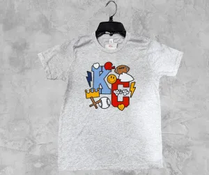 READY TO SHIP - KC Football & Baseball Icons Ash Tee (FINAL SALE)