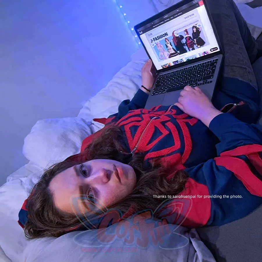 【READY TO SHIP】COSFUN Original Spider Theme Full Zip Hoodie Sweatshirt IF0006