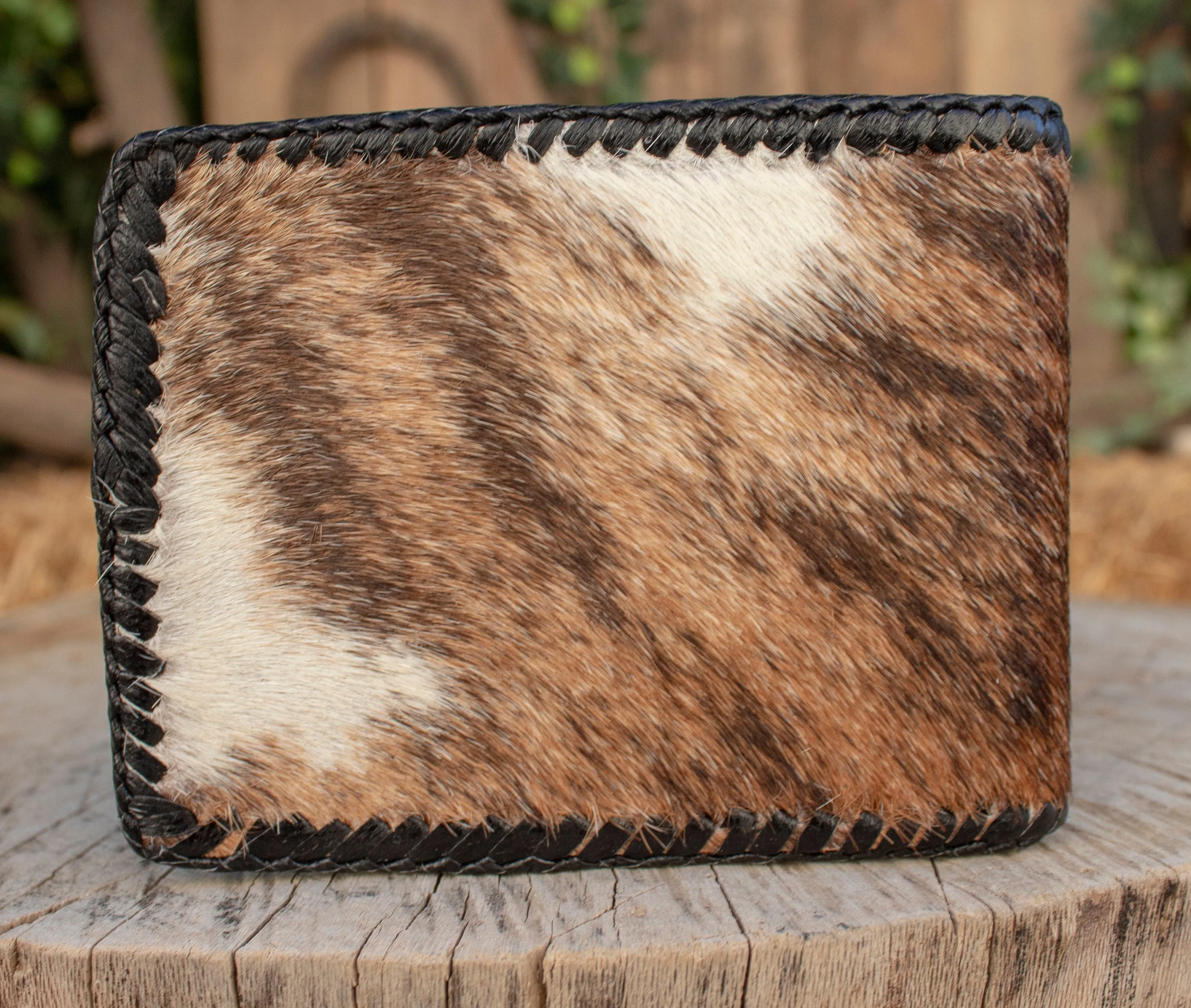 Real COWHIDE NATURAL HAIR cowboy leather western wallet cartera