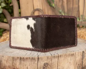 Real COWHIDE NATURAL HAIR cowboy leather western wallet cartera