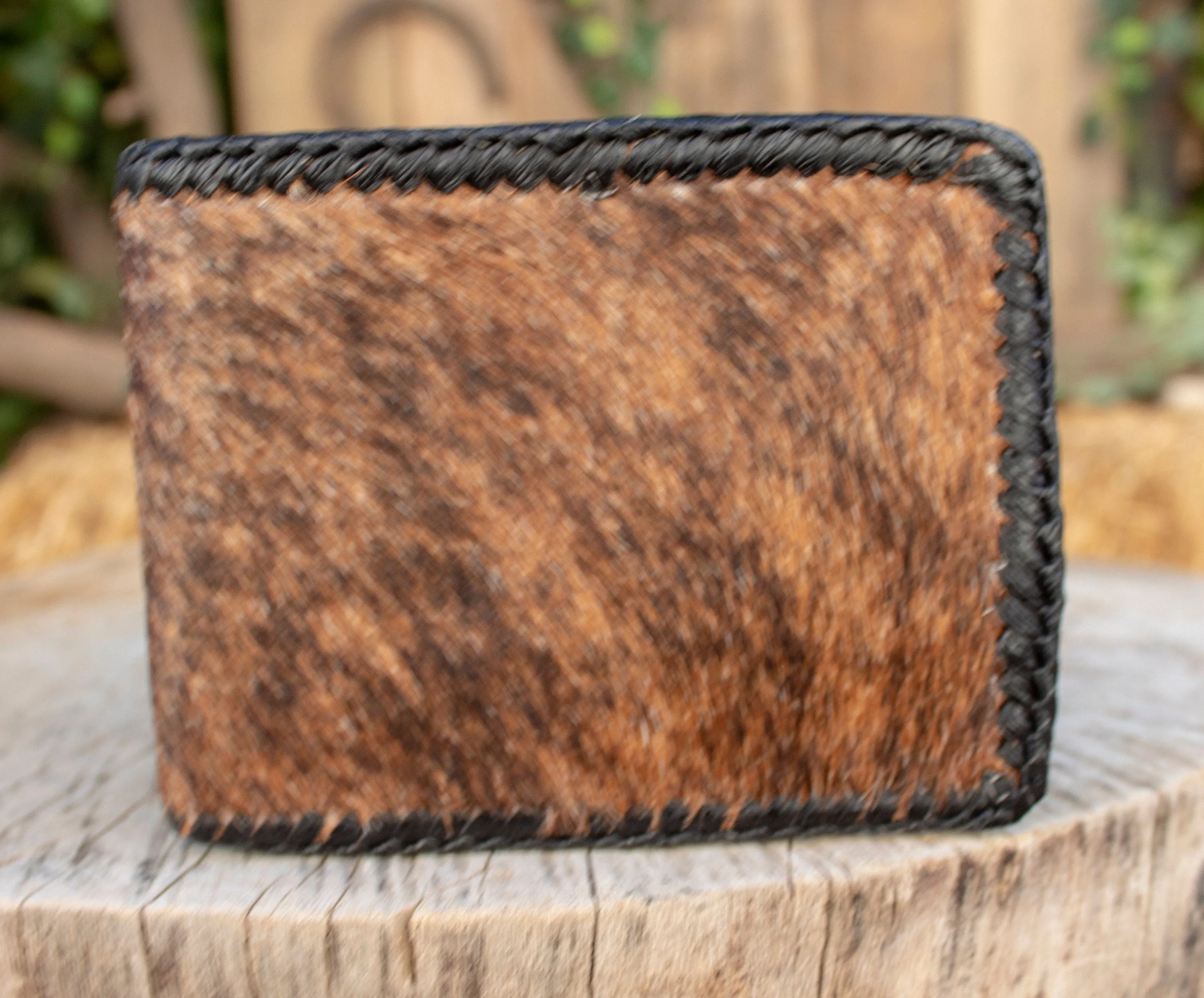 Real COWHIDE NATURAL HAIR cowboy leather western wallet cartera