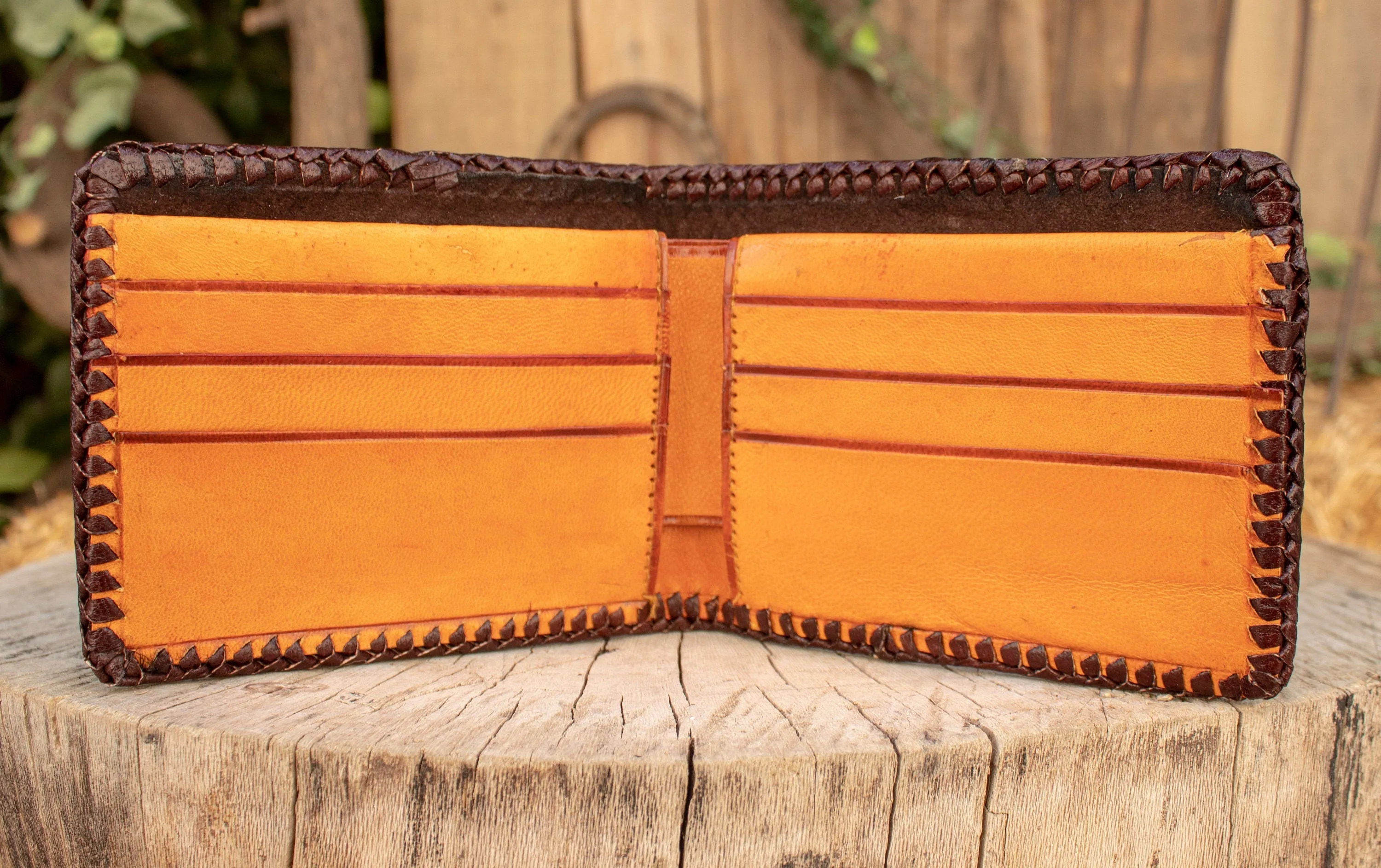Real COWHIDE NATURAL HAIR cowboy leather western wallet cartera