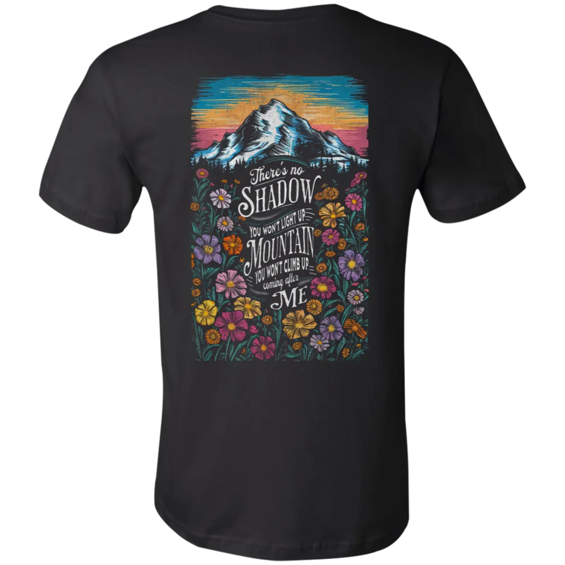 Reckless Love Flower Tee Front & Back Design - Christian Faith & Worship - Bella   Canvas