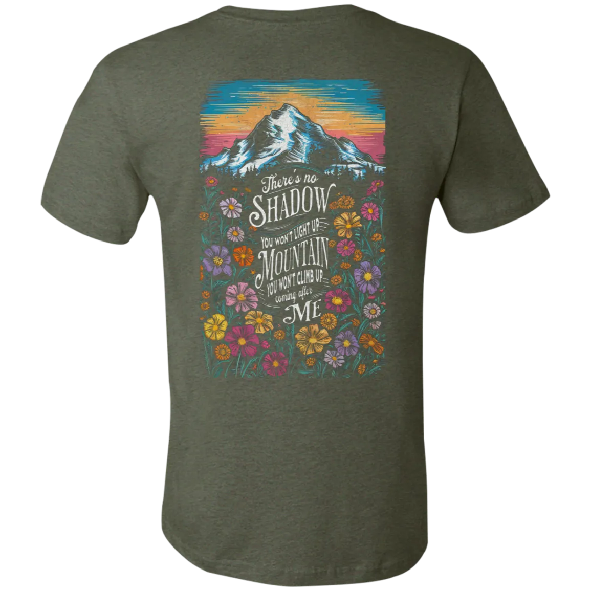 Reckless Love Flower Tee Front & Back Design - Christian Faith & Worship - Bella   Canvas