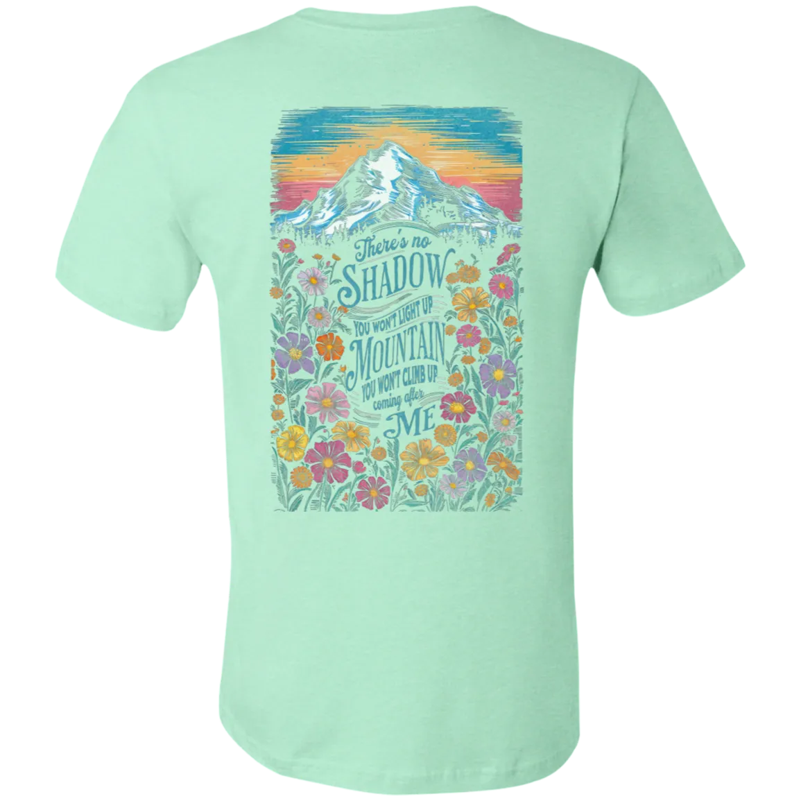 Reckless Love Flower Tee Front & Back Design - Christian Faith & Worship - Bella   Canvas