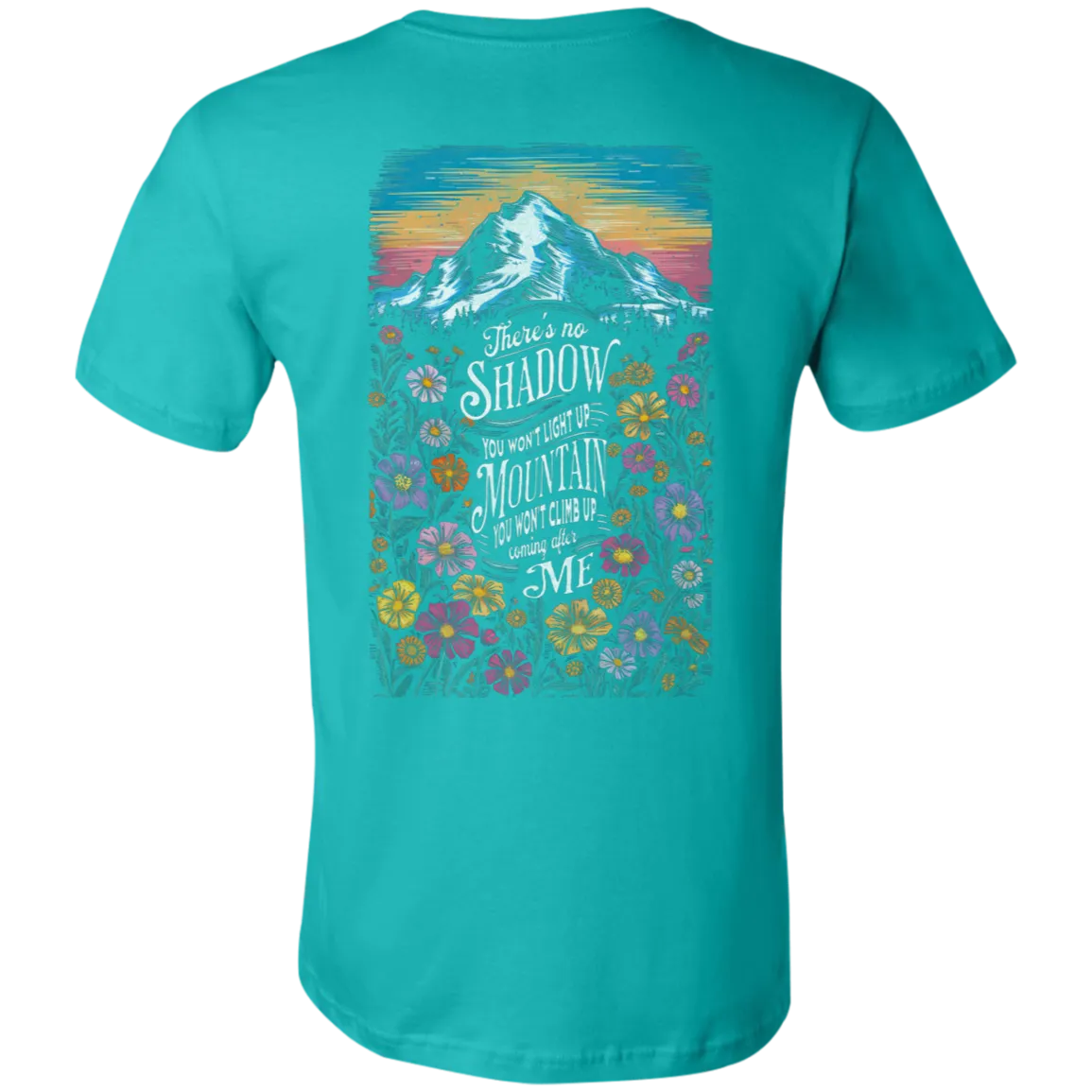 Reckless Love Flower Tee Front & Back Design - Christian Faith & Worship - Bella   Canvas