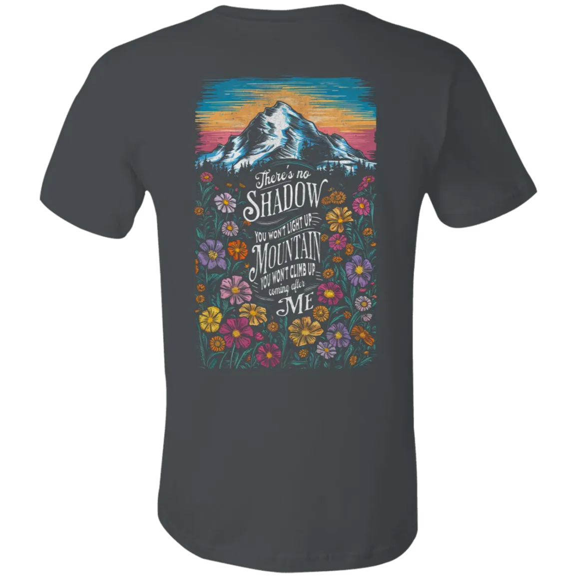 Reckless Love Flower Tee Front & Back Design - Christian Faith & Worship - Bella   Canvas