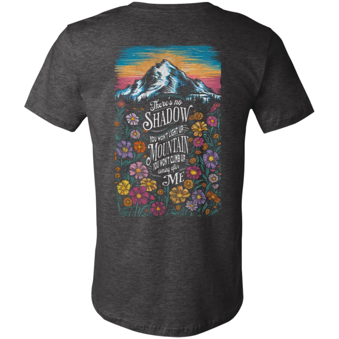 Reckless Love Flower Tee Front & Back Design - Christian Faith & Worship - Bella   Canvas