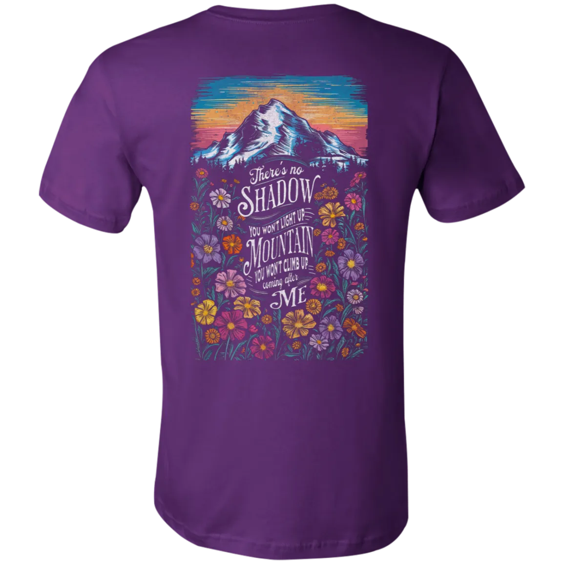 Reckless Love Flower Tee Front & Back Design - Christian Faith & Worship - Bella   Canvas