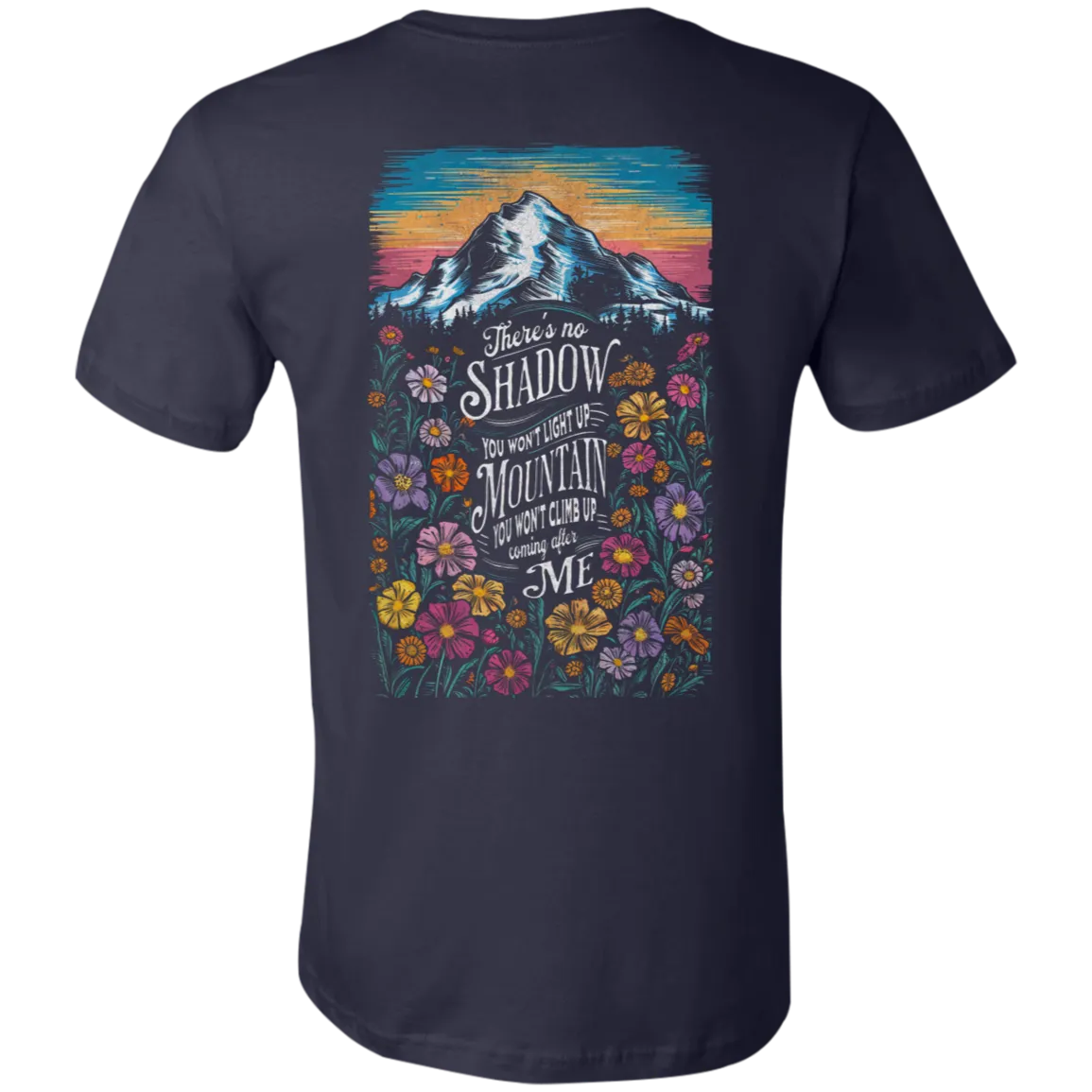 Reckless Love Flower Tee Front & Back Design - Christian Faith & Worship - Bella   Canvas